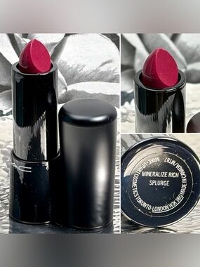 MAC Cosmetics Mineralize Rich “Splurge” Cool Berry Tone Lipstick- New, No Box